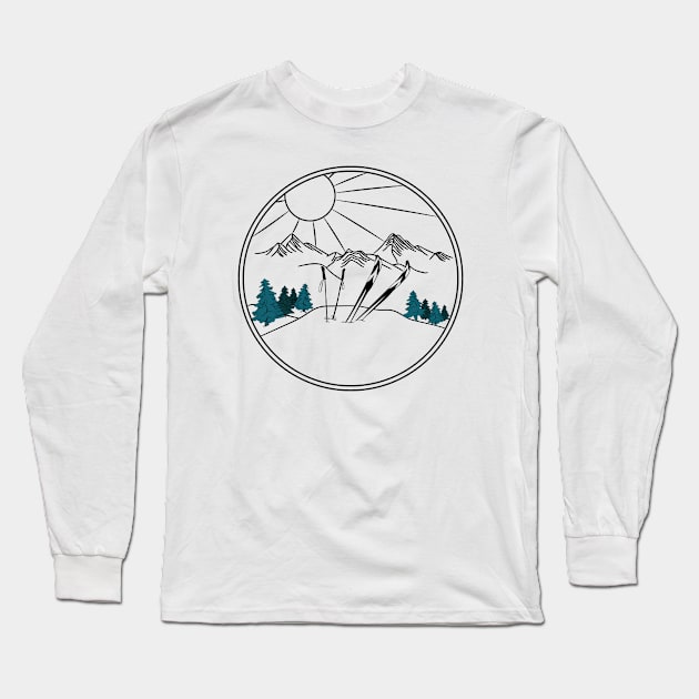 Ski You Later Slopes Winter Sports Long Sleeve T-Shirt by TheInkElephant